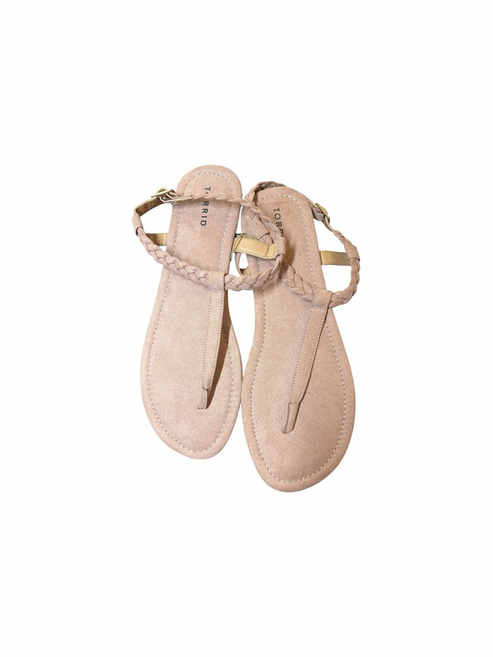 torrid blush braided T-strap sandals